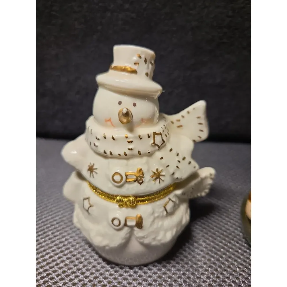 Snowman Trinket Box And Figurine